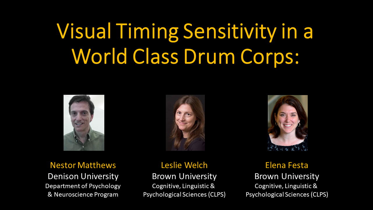 Visual Timing Sensitivity in a World Class Drum Corps, VSS 2018